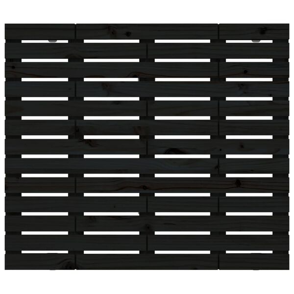 vidaXL Wand-Kopfteil Schwarz 81x3x91,5 cm Massivholz Kiefer