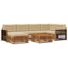 vidaXL Outdoor-Sofagarnitur 7 stk. Natur und Beige