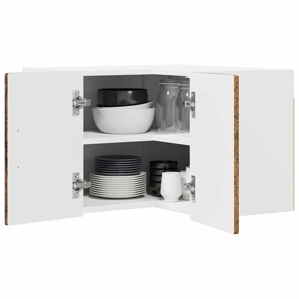 vidaXL K&uuml;chenschrank mit Regal Altholz 57 x 57 x 40 cm Holzwerkstoff