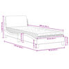vidaXL Bett mit Matratze "Dover" Dunkelgrau 90x200 cm Samt