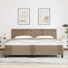 vidaXL Boxspringbett mit Matratze Cappuccino 200 x 200 cm Kunstleder