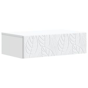 vidaXL Wandmontierter Beistelltisch Wei&szlig; 59 x 34,5 x 17 cm