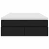 vidaXL Aufbewahrungsbett mit Matratze Schwarz 120 x 190 cm Kunstleder