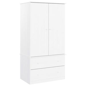 vidaXL Kleiderschrank ALTA Wei&szlig; 90x55x170 cm Massivholz Kiefer