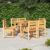 vidaXL 7-tlg. Garten-Essgruppe Massivholz Teak