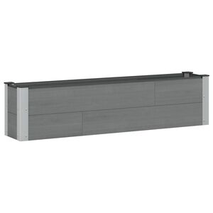 vidaXL Hochbeet Grau 150 x 30 x 36 cm
