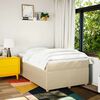 vidaXL Boxspringbett mit Matratze Creme 120x200 cm Stoff