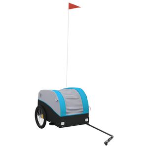 vidaXL Fahrradanh&auml;nger Schwarz und Blau 30 kg Eisen