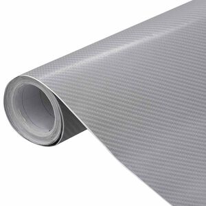 vidaXL Autofolien 2 Stk. 4D Silber 100x150 cm+50x150 cm