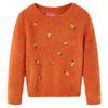 Kinderpullover Gestrickt Dunkelorange 92