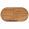 vidaXL Tischplatte Oval Massives Teakholz Natur