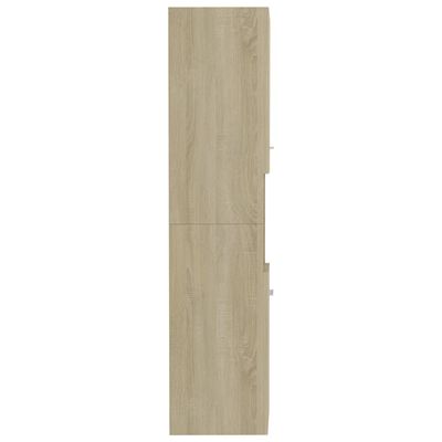 vidaXL Badezimmerschrank Sonoma-Eiche 30x30x130 cm Holzwerkstoff
