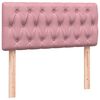 vidaXL Boxspringbett mit Matratze Rosa 90x220 cm Samt
