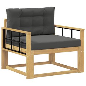 vidaXL Outdoor Mittelsofa Polyester Wei&szlig;