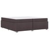 vidaXL Bettrahmen mit Matratze Dunkelbraun 200 x 200 cm Stoff