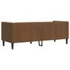 vidaXL Chesterfield-Sofa 3-Sitzer Braun Kunstleder in Wildleder-Optik