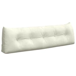vidaXL R&uuml;ckenkissen Creme 160 x 24 x 50 cm Samt