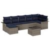 vidaXL Gartensofa-set 8 stk. Grau Poly-Rattan