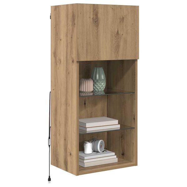 vidaXL Wandmontierte TV-Schr&auml;nke 2 pcs Artisan-Eiche 40,5 x 30 x 90 cm