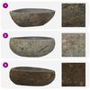 vidaXL Flusssteinwaschbecken Hellgrau 45 x 35 x 15 cm Flussstein