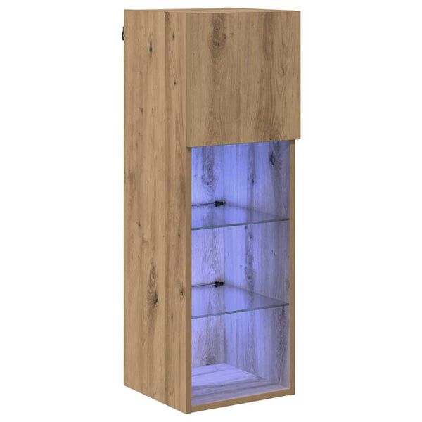 vidaXL Wandmontierter TV-Schrank Artisan-Eiche 30,5 x 30 x 90 cm