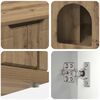 vidaXL Katzenhaus Kunsthandwerk Eiche 85 x 55 x 50,5 cm Holzwerkstoff