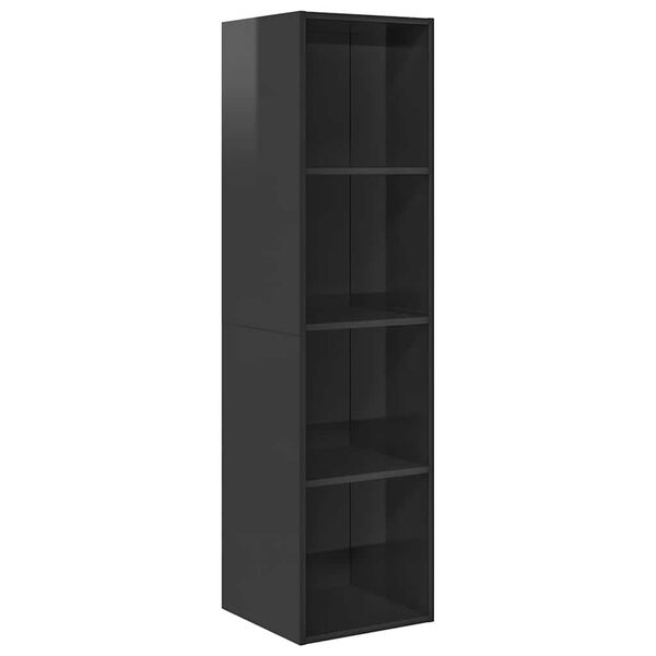 vidaXL TV-Wandschrank Hochglanz-Grau 37x37x142,5 cm Holzwerkstoff