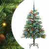 vidaXL K&uuml;nstlicher Weihnachtsbaum Gr&uuml;n 150 cm PVC und Metall