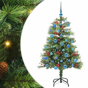 vidaXL K&uuml;nstlicher Weihnachtsbaum 150 LEDs Warmes Wei&szlig; PVC und Metall