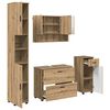 vidaXL Badezimmerm&ouml;bel-Set 4 Stk. Artisan-Eiche 35 x 30 x 192 cm