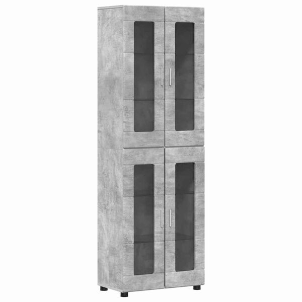 vidaXL Highboard FLORIN Beton Grau 60 x 35 x 182 cm Holzwerkstoff