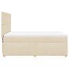 vidaXL Boxspringbett mit Matratze Creme 160x200 cm Stoff