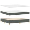 vidaXL Boxspringbett mit Matratze Dunkelgrau 200 x 200 cm Stoff