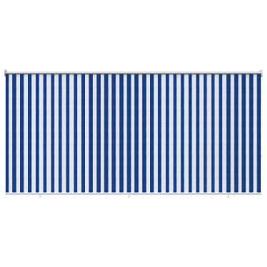 vidaXL Au&szlig;enrollo 90% UV-Block Blau-wei&szlig; gestreift 300 x 230 cm HDPE