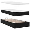 vidaXL Ottoman-Bett mit Matratzen & LEDs Schwarz 200x200 cm Samt