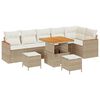 vidaXL Gartensofa-set 9 stk. 6-Sitzanzahl Beige Poly Rattan
