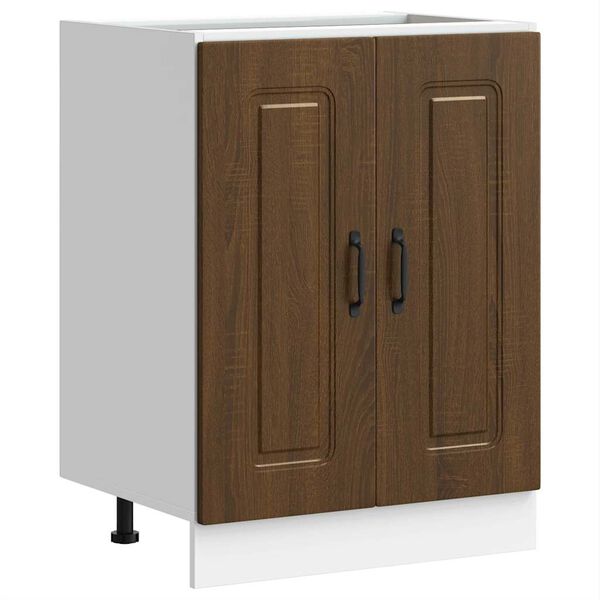 vidaXL Sp&uuml;lenunterschrank Kalmar Braun Eichen-Optik 60x46x81,5 cm