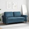 vidaXL 2-Sitzer-Sofa Blau 140 cm Samt