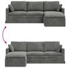 vidaXL Sofa Dunkelgrau