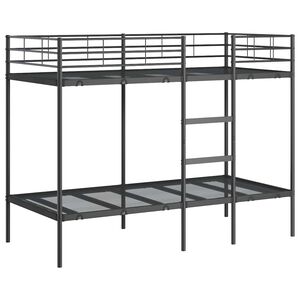 vidaXL Etagenbett ohne Matratze Schwarz 90x190 cm Stahl