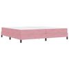 vidaXL Boxspringbett mit Matratze Rosa 200 x 200 cm Stoff