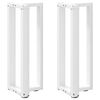 vidaXL Konsolentischbeine T-Form 2 Stk. Wei&szlig; 25x28x(72-73) cm Stahl