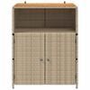 vidaXL Schrank mit T&uuml;r Beige 70 x 50 x 87 cm Polyester und Roly Ratten
