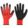 vidaXL Arbeitshandschuhe 12 Stk. Rot und Schwarz 8 / m Latexbeschichtung