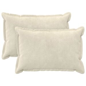 vidaXL Kissenbezug 2 pcs HOUTEN Creme 30 x 50 cm Mikrofaser Fleece