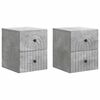 vidaXL Wandmontierter Nachttisch 2 stk. Betongrau 33 x 34,5 x 40 cm