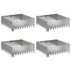 vidaXL Raseneinfassung 4 pcs 60 x 60 x 20 cm Stahl Silber