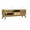 vidaXL TV-Schrank mit Mustern Braun 120x30x42 cm Holz