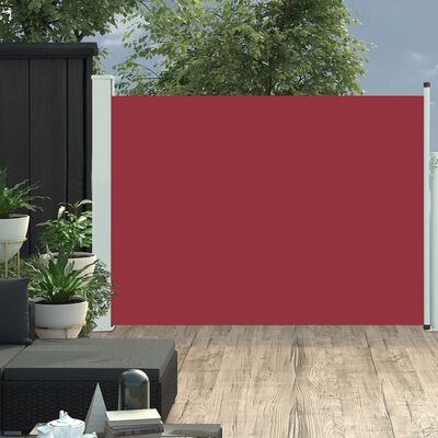 vidaXL Seitenmarkise Ausziehbar 117x500 cm Rot