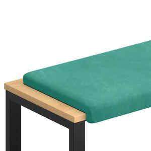 vidaXL Bankkissen Samt T&uuml;rkis Tiefe 35 cm